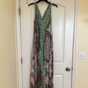 Johnny Was Vibrant Patterned Maxi Dress